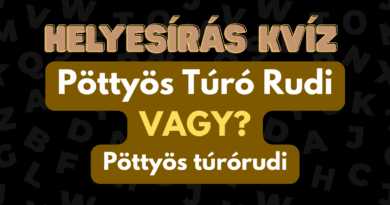 Helyesirás Kvíz Pöttyös
