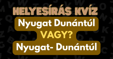 helyesirás kvíz 2025 43 Dunantul