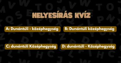 helyesirás kvíz 2025 43 Dunantulkozep