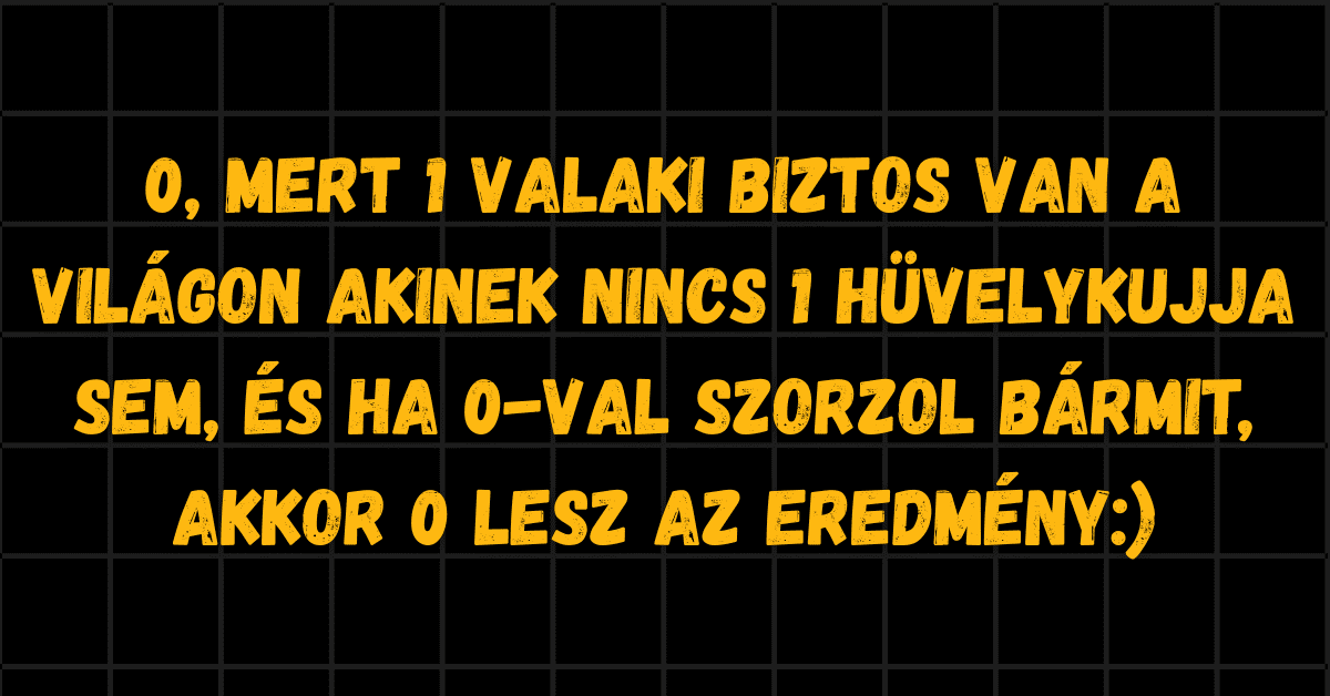 matek kviz huvelykujj javitas valasz