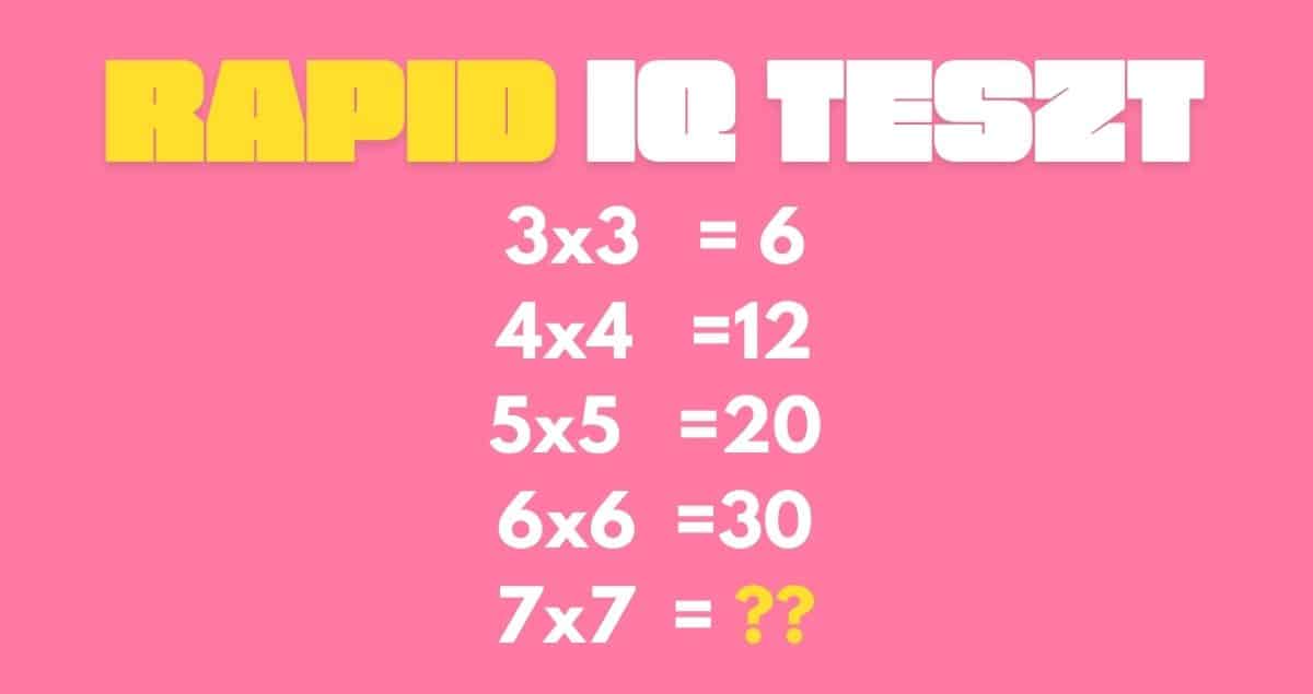 gyors iq teszt 2026 04 matek 2